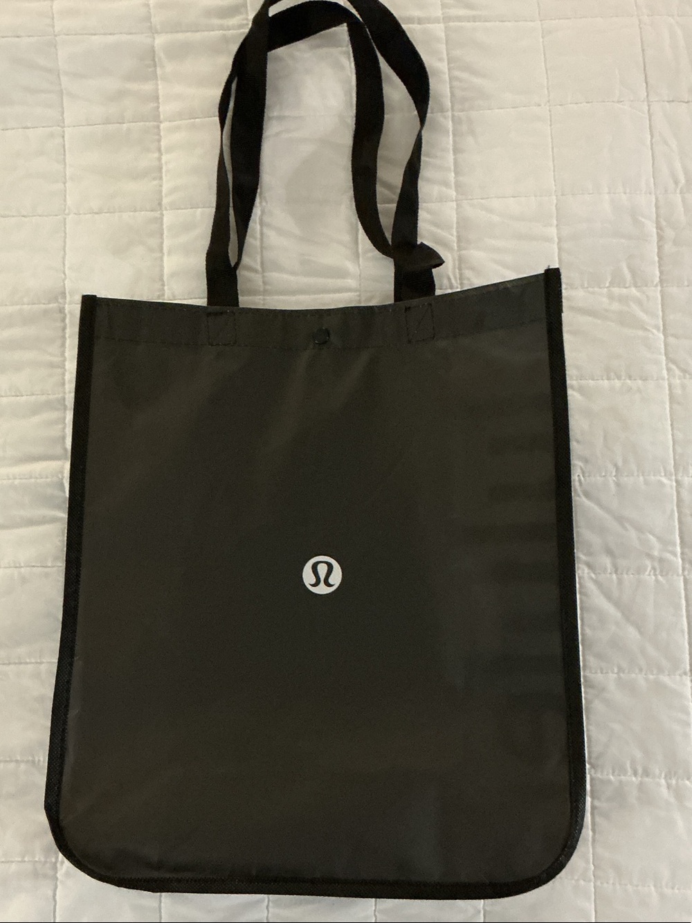 lululemon athletica Black and White Logo Foldable Tote
